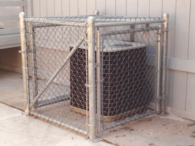 Chain Link Cage for Air Conditioning Unit